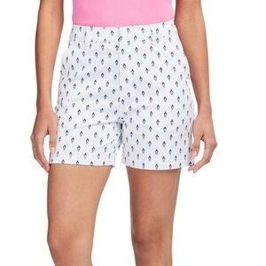 Izods Krystina White Patterned Twill Shorts Size 2 NWT